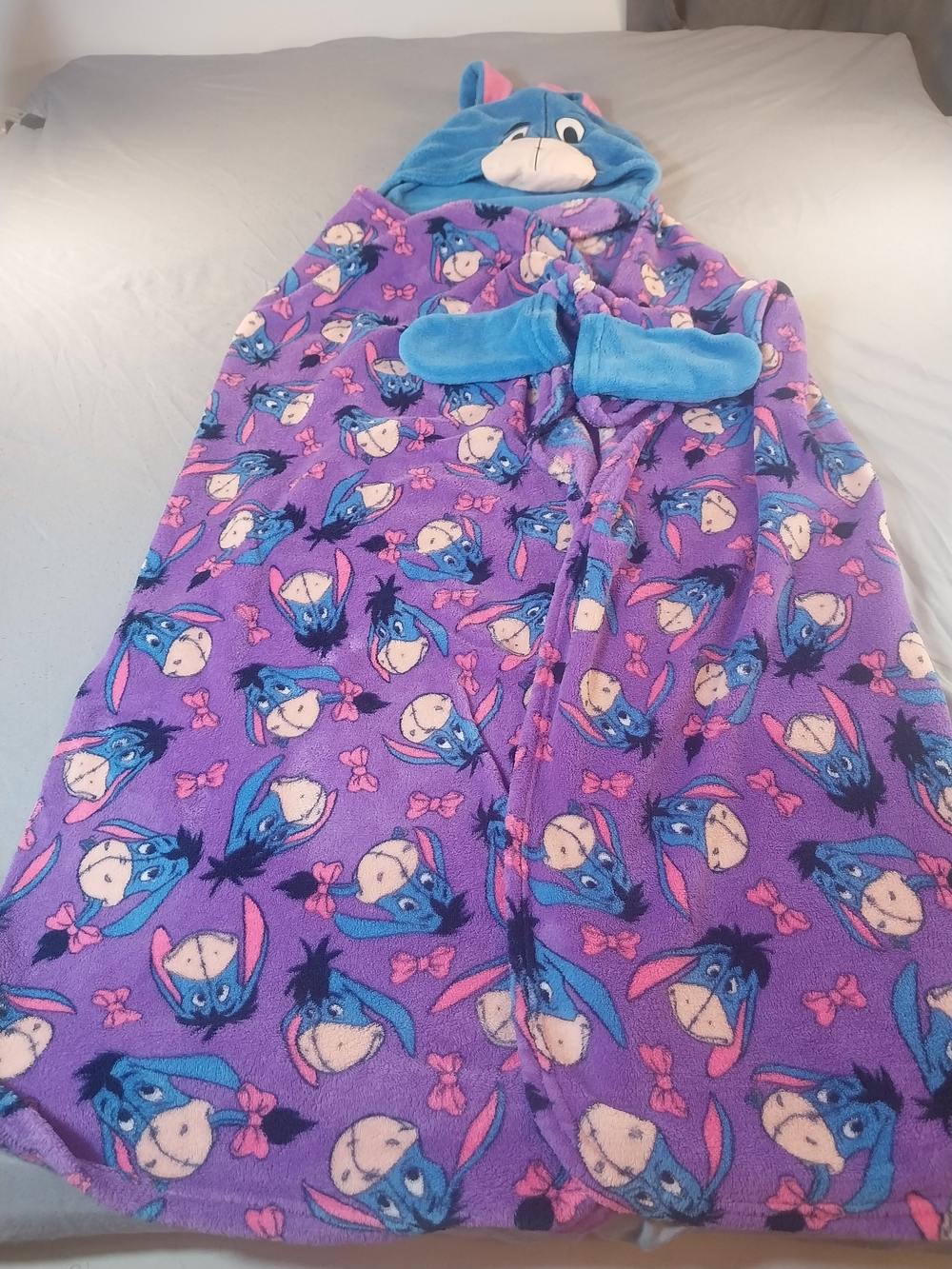 Disney Eeyore Wearable Blanket Hoodie with Hood & Mittens #262